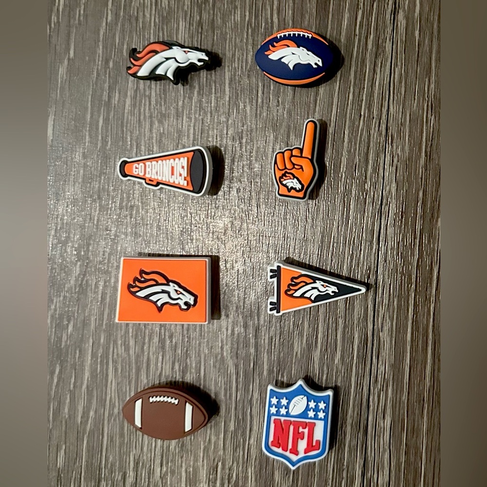 NFL Denver Broncos Football Croc Charm Jibbitz